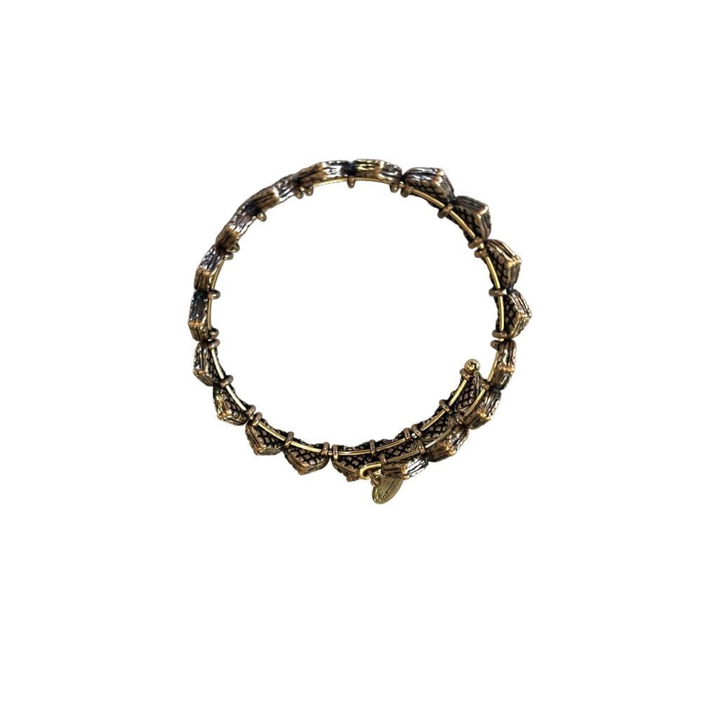 Alex and Ani "Valentine's Day Collection" Romance Hearts Gold Wrap Bracelet - Picture 9 of 11